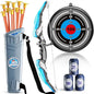 Kids Bow and Arrow Set, LED Light Up Archery Toys Set for Kids Ages 4-8 8-12, with 10 Suction Cup Arrows, Target & Quiver, Boys