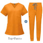 Unisex V-Neck Scrub Set with Jogger Pants