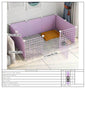 Dog Pet Fence Indoor Isolation Gate Dog Cage Small Dog Iron Guardrail Freely Combinable Cat and Dog Pet Fence