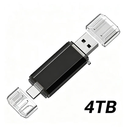 Lenovo 16TB 2 In 1 OTG USB Flash Drive 3.0 Type C 8TB 2TB Pendrive For iPhone Samsung Huawei Xiaomi Android Laptop Memory Stick