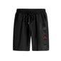 Men's Black Letter Print Summer Short Set