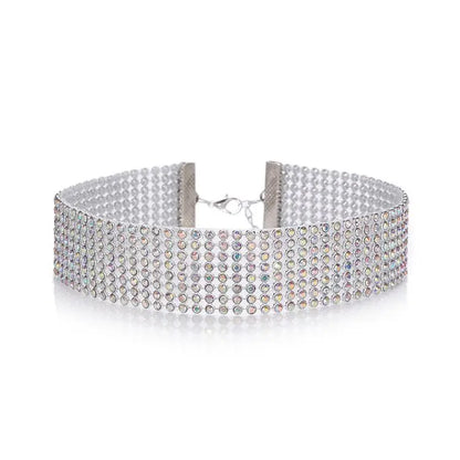 TOP Quality Cool Shiny Rhinestone Bundle Neck Popular Element Collar Necklace Punk Hip Hop Women's Choker Gift Korean Jewelry