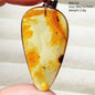 Natural Amber Pendant From Baltic Flower Yellow Amber Water Drop Women Men Jewelry Reiki Stone Women Men AAAAAAA