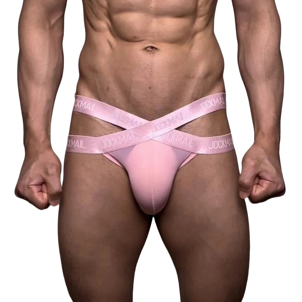 Bondage Lingerie Sexy Harness Bodysuit Jock Strap Costume Hombre Men Jockstrap Panties  Ice Silk Gay Underwear Sissy Thong