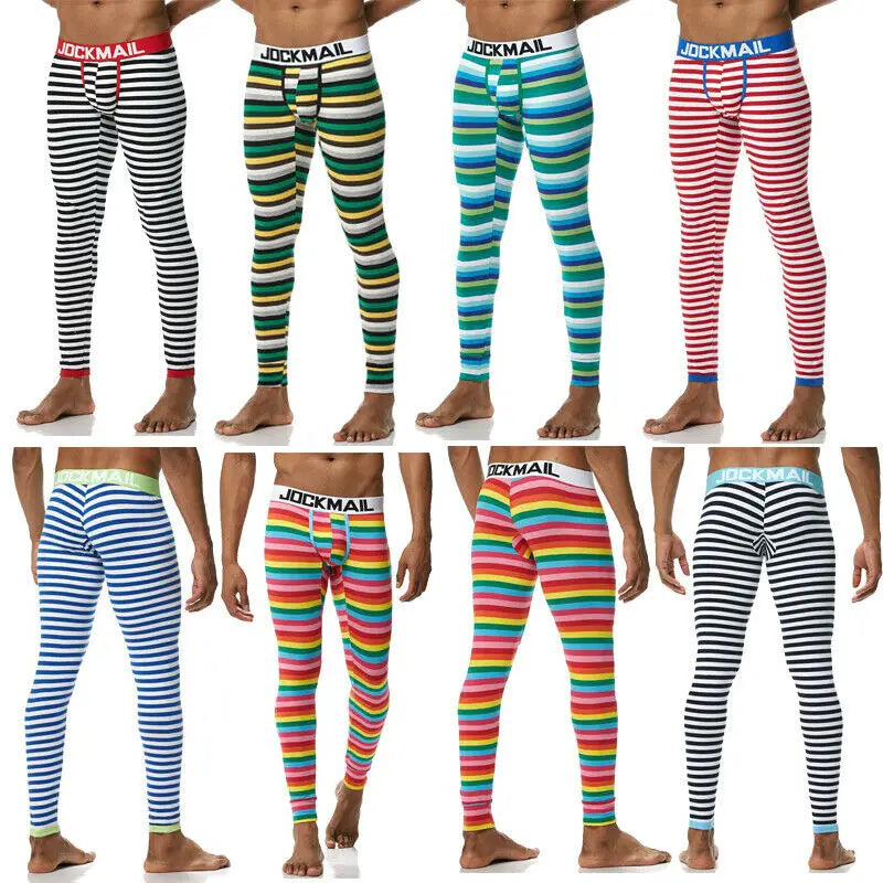 Men's Thermo Underwear Fashion Men Thermal Long Johns Mens Sexy Underwear Penis Pouch Warm Male Leggings Pants Autumn Winter