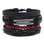 Modyle Multi-layer Gothic Leather Bracelet Set Punk Viantage Wings Charms Handwoven Bracelets for Men Jewelry Gifts