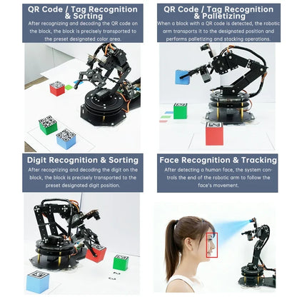 6 DOF Robotic Arm with Gripper Claw, PS2 Control, Metal Alloy, 20kg