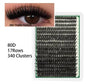 QUEENICE Three Fold Updated New DIY False Eyelash Extension 6 Mixed Styles Fluffy Voluminous Cat eye Spiky lash extensions