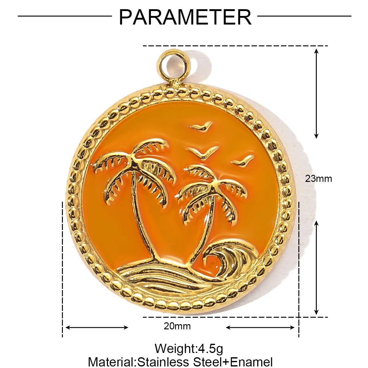 3pcs/Lot Stainless Steel Enamel Plam Flip Flop Shell Diy Charm Women Watermelon Strawberry Necklace Pendant Summer Ocean Jewelry