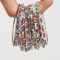 5pcs Fashion Colorful Acrylic Crystal Rhinestone Elastic Bracelet for