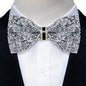 Sparkle Rhinestone Bow Ties for Men Pre-Tied Diamond Sequin Bowtie with Adjustable Length Wedding Party