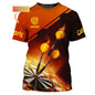 Fashion 3d Printed Darts T Shirt For Men Hot Sale Loose Short Sleeves Unisex Summer Street Tee Shirts Game Dart Pattern T-shirt
