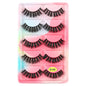 SHIDISHANGPIN 3/5/16 Pairs Natural Long False Eyelashes Dramatic Fluffy 3D Mink Lashes Wispy Wholesale Eye Lashes Thick Cils