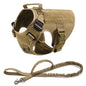 CANBOUN Tactical Military Vest Pet German Shepherd Golden Retriever Tactical Training Dog Harness And Leash Set For All Breeds D