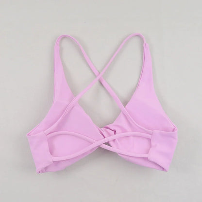 Sexy Slim Shoulder Straps Somfortable High Stretch Sports Underwear Gym Workout Breathable Detachable Yoga Bra