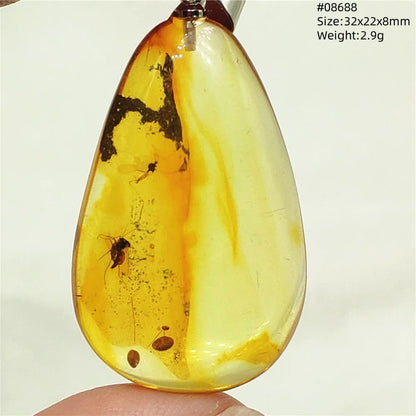 Natural Amber Pendant From Baltic Flower Yellow Amber Water Drop Women Men Jewelry Reiki Stone Women Men AAAAAAA