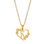 Heart Initial Letter Necklaces For Women Gold Color Stainless Steel Chain A-Z Alphabet Pendant Necklace Birthday Jewelry Gift