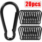 50/10pcs Mini Carabiner Keychain Alluminum Alloy D Type Buckle Spring