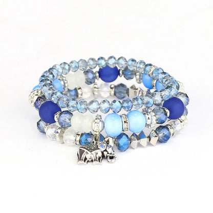 3pcs Boho Bohemian Pink Butterfly Pendant Charm Beads Bracelets Set For Women Stone Wristband Bracelet Bangles Pulseras Feminina