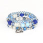 3pcs Boho Bohemian Pink Butterfly Pendant Charm Beads Bracelets Set For Women Stone Wristband Bracelet Bangles Pulseras Feminina