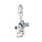 Hot Sale 925 Sterling Silver Dog Cat Cute Pet Animals Pendant Birthday Party Gift for Women Bangle Bracelet Necklace DIY Jewelry