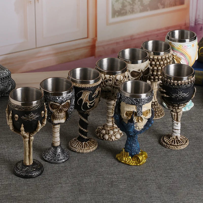 Coolest Gothic Resin Stainless Steel Dragon Goblet