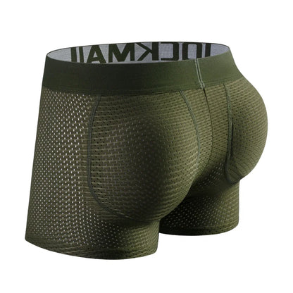 Sexy Men Underwear Boxer Shorts Push Up Padded Underwear Men's Boxers Hip Butt Padded Elastic Truncks Enhancement or As Swimwear