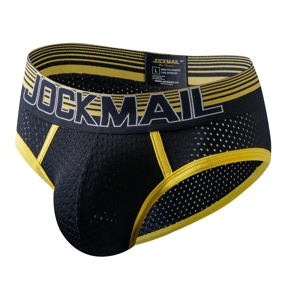 Sexy Man's Underwear Briefs Underpants Nylon Mesh Men's Briefs Bikini Underwear Men's Boxer Briefs Breathable  Quick Dry
