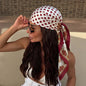 2026 Dot Print Square Scarf For Women Silk Shawl Neckerchief Female Hair Bands Head Wraps Headband Foulard Satin Hijab Bandana