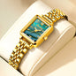 Women's Rectangular Pearl-Effect Dial Watch