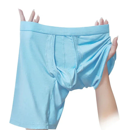 Men's Boxershorts Cotton Breathable Underwear Mid Long Boxers Trunks Comfortable Shorts