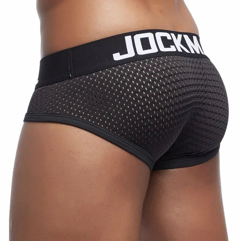 4pcs/lot Hollow Breathable Mens Slip Bikini Jockstrap Briefs Mens Panties Sexy Gay Men Underwear Sissy Sexy Men Brief Underpants