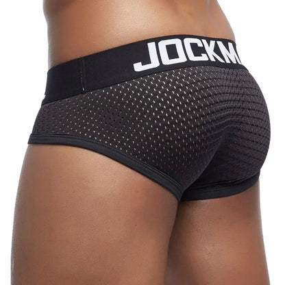 4pcs/lot Hollow Breathable Mens Slip Bikini Jockstrap Briefs Mens Panties Sexy Gay Men Underwear Sissy Sexy Men Brief Underpants