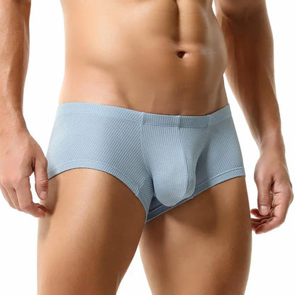 TAUWELL New Men's Boxers Mesh Breathable Sexy Underwear Boxershorts Low Waist Underpants Male Panties Boxer