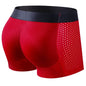 Mesh Breathable Men's Underwear, Comfy Stretchy Butt Shaping Boxer Briefs Shorts, Gym Athletic Hip Lifting Trunks