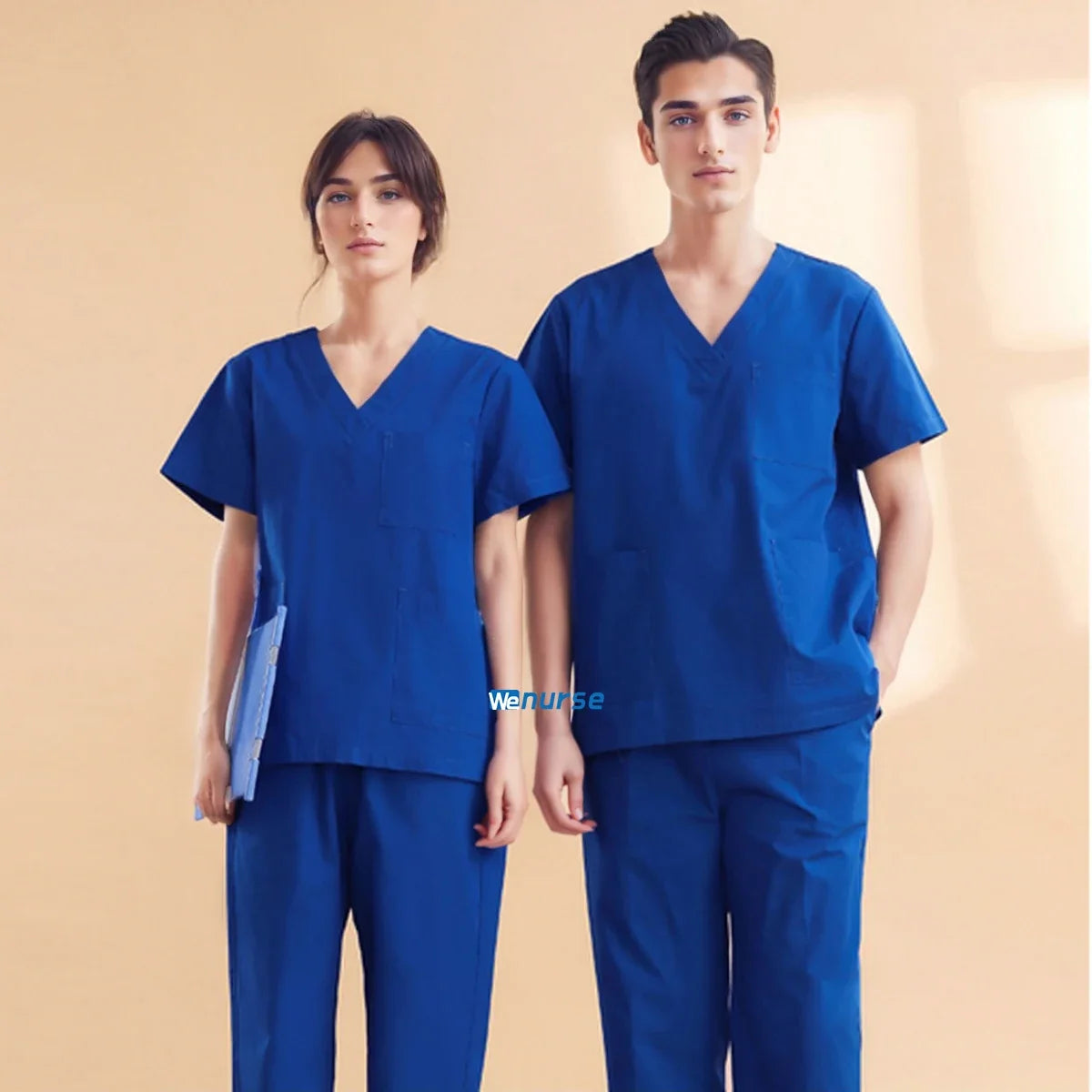 Unisex Medical Scrub Set Top & Pants Cotton
