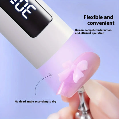 Handheld Nail Light Mini LED Nail Lamp For Gel Nails With Stand & LCD Screen Control 2 levels Adjustable For Fast Curing