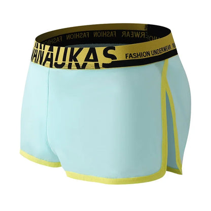 Men's Ice Silk Boxer Shorts Homewear Breathable Wide Side Arrow Pants