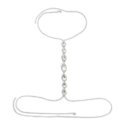 1pc Blue Droplet Fashion Body Chain Women's Chest Chain Summer Party