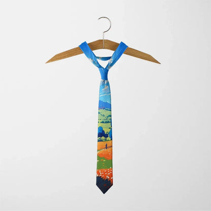 Classic oil painting high-quality printing, novel tie personalized wedding party shirt accessories Harajuku fashion unisex tie