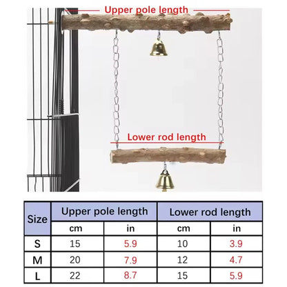 1PC Parrot suspension bridge toys, bird toys, swing supplies, claw grinding, pole standing, birdcage accessories