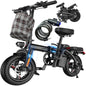 Electric Bike for Adults and Teens, 520W-1200W Motor, 20-28MPH, 32 Miles Range, 48V 10Ah Battery, 3-Level Pedal, Customized