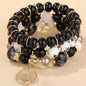 DIEZI Ethnic Bohemian Multicolor Crystal Beads Strand Bracelets Women Men Heart Tree Of Life Charm Bracelet Pulseira Feminina