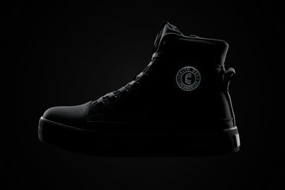 CALTO - S3421 - 2.4 Inches Taller (Black) - Cap Toe High Top Zip-Up Sneaker Boots