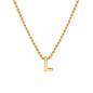 Vnox Chic Tiny A-Z Letters Necklaces for Women Girls, Gold Color Stainless Steel Initial Chokers,Small Pendent Necklaces Jewelry