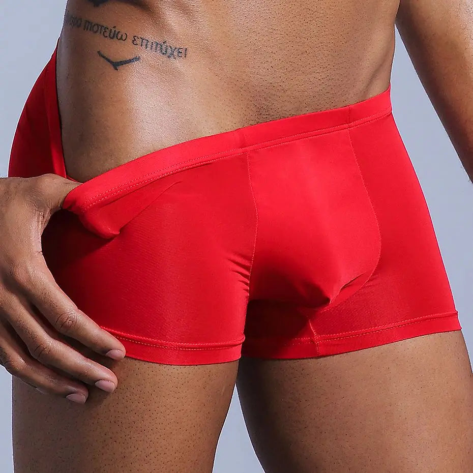 Man Underpants Boxershorts Ice Silk Cool Men Boxer Trunk Underwear Men’s Panties Pajama Shorts Loungewear Arrow Pants