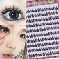Glue-free Thick Natural Curling Self-adhesive False Eyelashes with W-shaped Design for Voluminous Manga Eyes