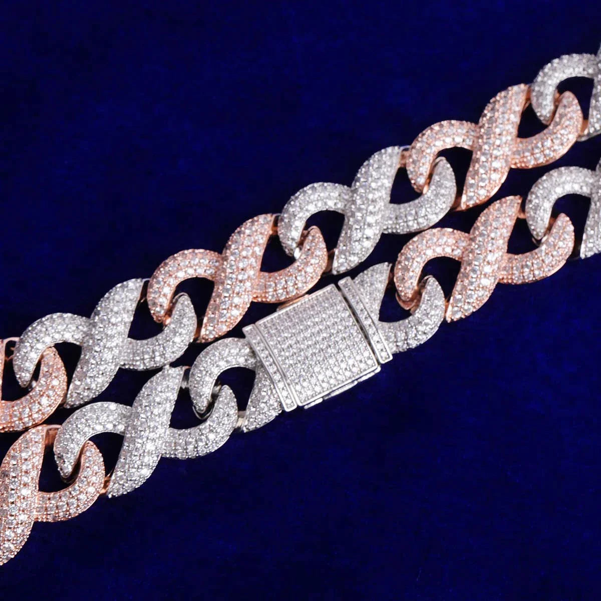 Bubble Letter Number 8 Cuban Link Chain for Men