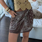 Women's Bandana Print Shorts Top Set Sleeveless Backless Halter Crop Tops Matching Mini Shorts Summer Beach Vacation Lady Outfit