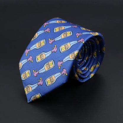New Design Novelty Mens Ties Soft Skinny Necktie Lips Skull Fish Hamburger Patten Print Ties For Men Wedding Party Accessories